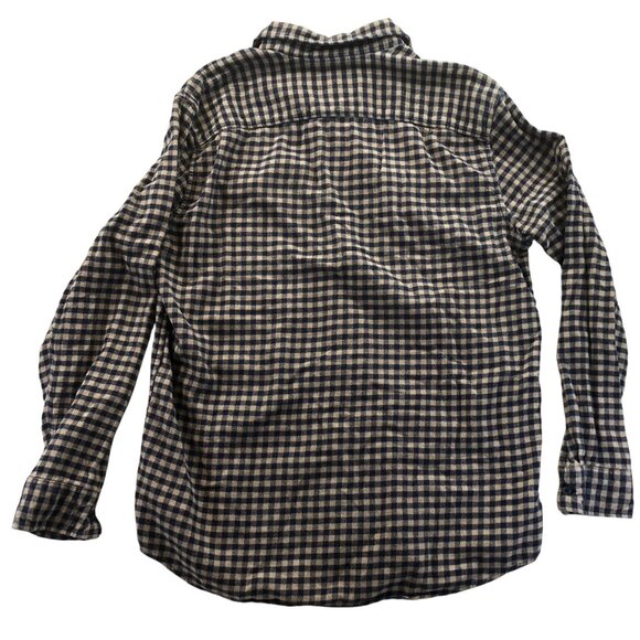 American Eagle Mens Shirt LT Brown Checkered Flannel Button Up Casual - Picture 2 of 10